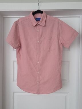 NWOT Jack & Jones Relaxed Fit Short Sleeve Shirt, Light Pink, Size L